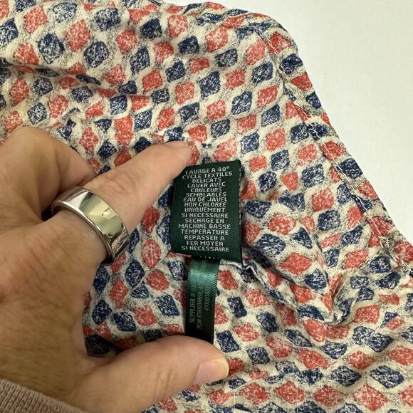 Lauren Jeans Co. Ralph Lauren Vintage Geometric Print Button-Up Shirt - Size M - Picture 11 of 12